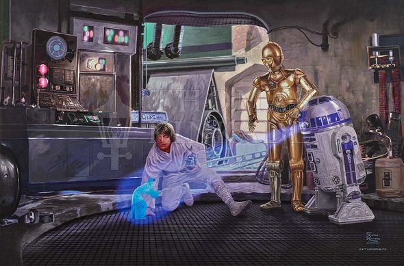 Thomas Kinkade Studios Star Wars Limited Edition Giclee Fine Art:"You're My Only Hope"