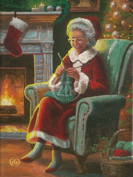 Zac Kinkade Limited Edition Canvas Giclee:"Mrs. Claus"