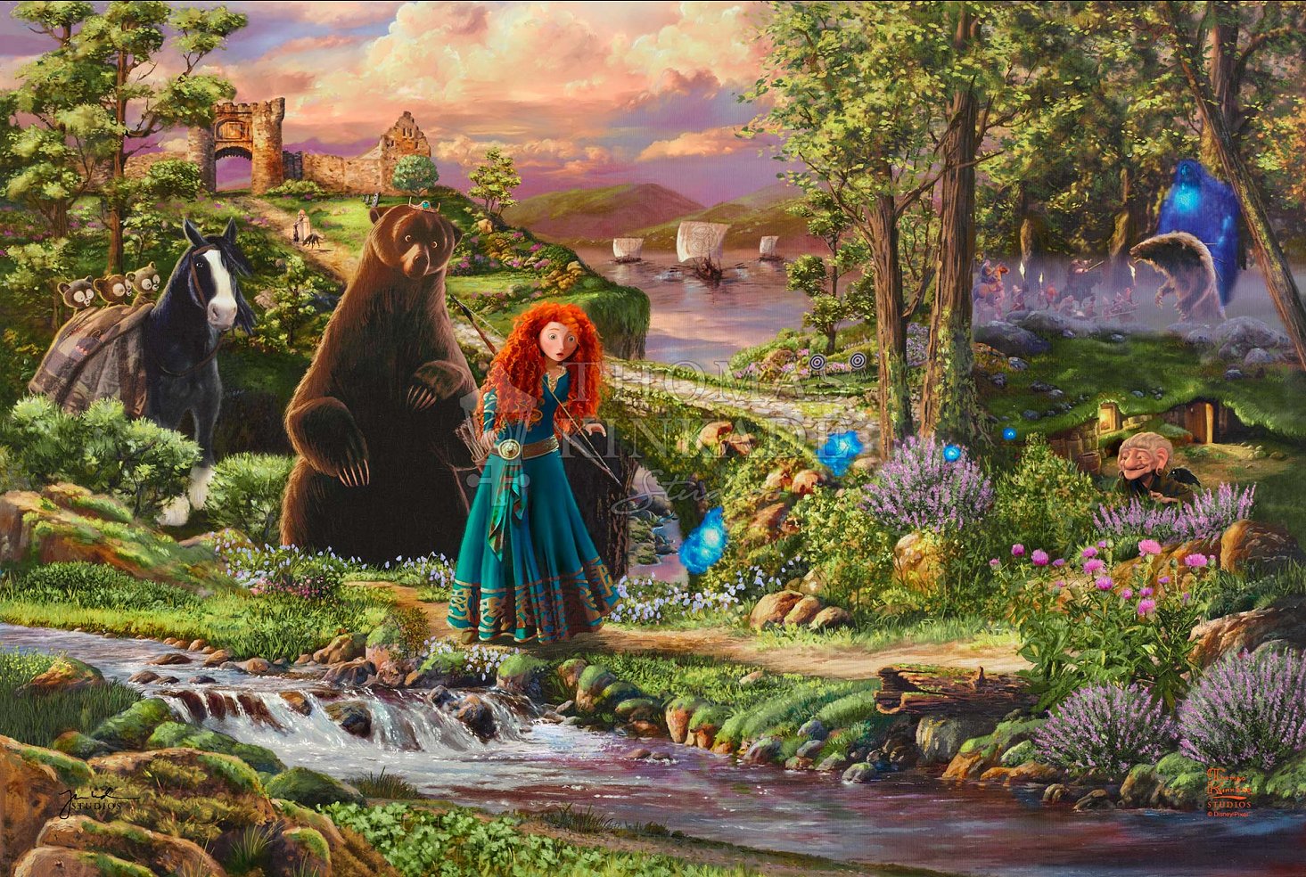 Thomas Kinkade Studios® Limited Edition Giclee Print:"Disney/Pixar Brave"
