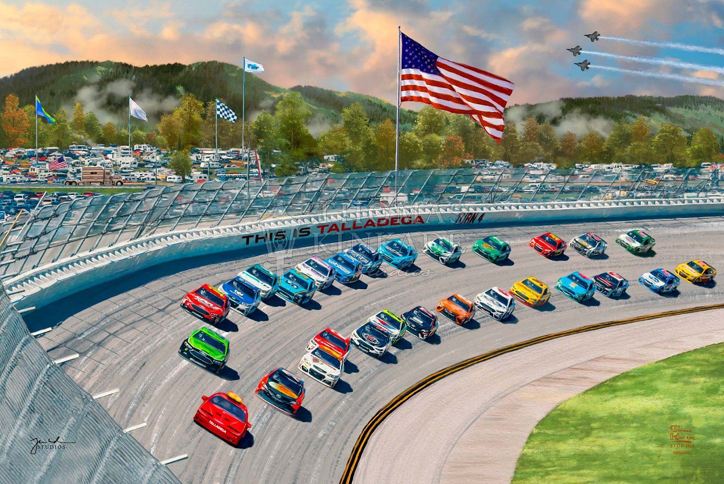 Thomas Kinkade Studios Limited Edition Giclee:"NASCAR® Talladega"