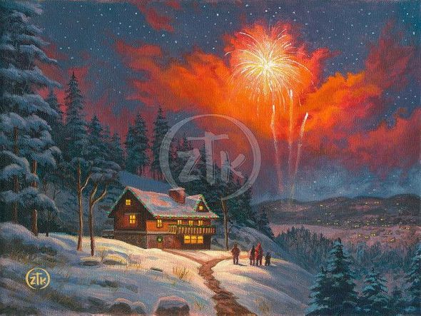 Zac Kinkade Limited Edition Canvas Giclee:"Light of a New Year"