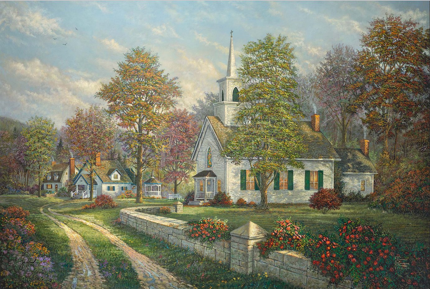 Thomas Kinkade Studios Limited Edition Giclee Fine Art:"Serenity Chapel"