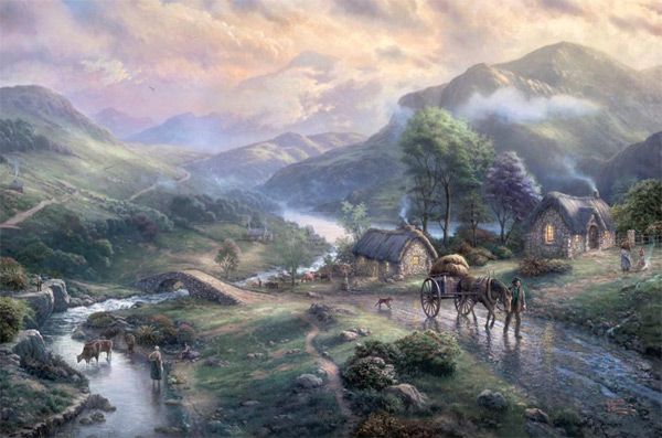Thomas Kinkade Signed and Numbered Limited Edition Art :"Emerald Valley"