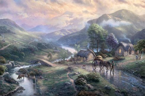 Thomas Kinkade Signed and Numbered Limited Edition Art :"Emerald Valley"