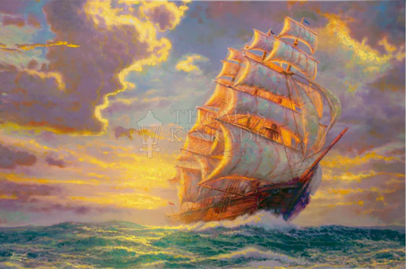 Thomas Kinkade Signed and Numbered Limited Edition Giclee Print:"Courageous Voyage "