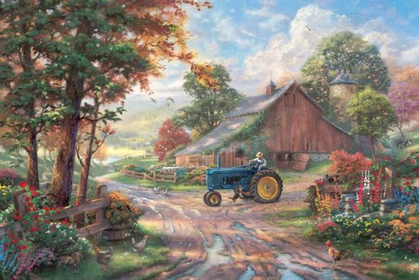 Thomas Kinkade Signed and Numbered Limited Edition Giclee:"Summer's Heritage"