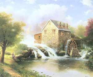 Thomas Kinkade Limited Edition Hand Embellished Canvas:"Blessings of Summer" 
