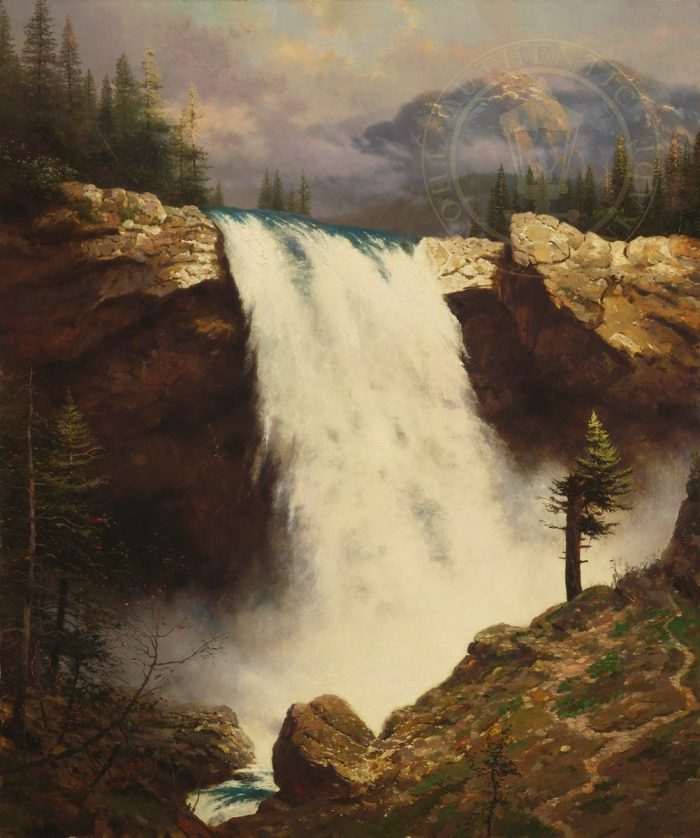 Thomas Kinkade Signed and Numbered Limited Edition Hand Embellished Canvas:"The Power and The Majesty"