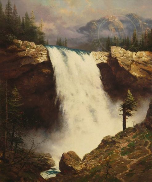 Thomas Kinkade Signed and Numbered Limited Edition Hand Embellished Canvas:"The Power and The Majesty"