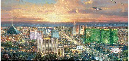 Thomas Kinkade Signed and Numbered Limited Edition Giclee Print:"Viva Las Vegas"