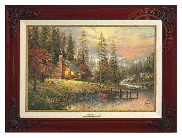 Thomas Kinkade 12" x 18" Framed Canvas Classics:"A Peaceful Retreat"