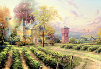 Thomas Kinkade Signed and Numbered Limited Edition Print and Hand Embellished Canvas:"Abundant Harvest"