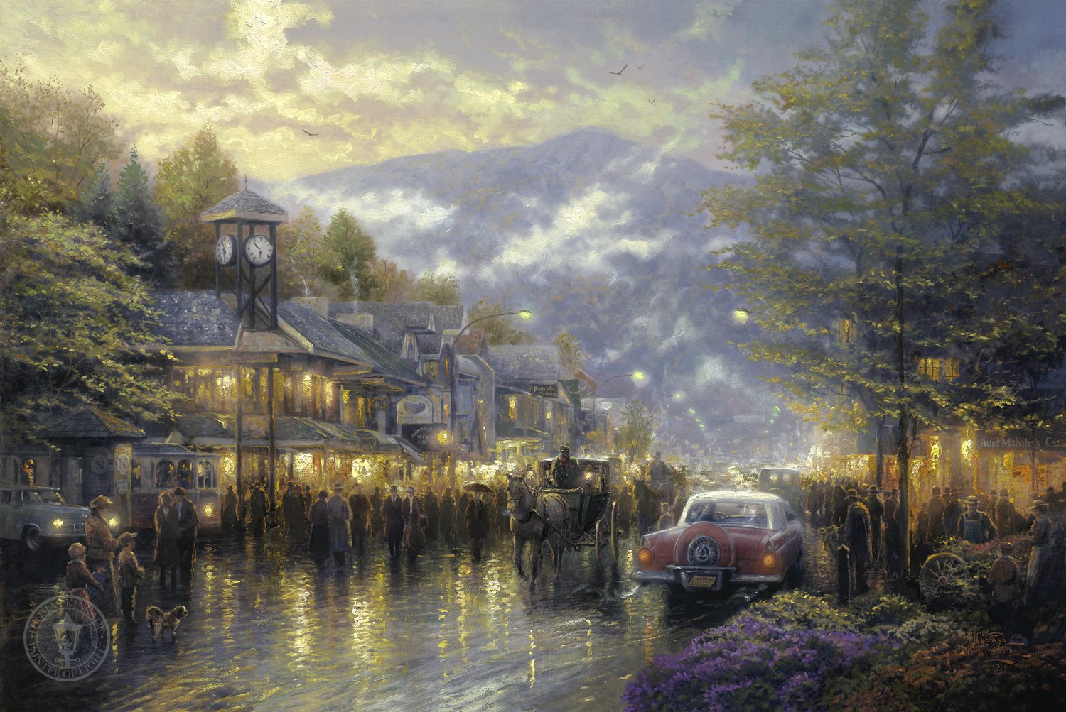 Thomas Kinkade Signed and Numbered Limited Edition Art :"Mountain Memories"
