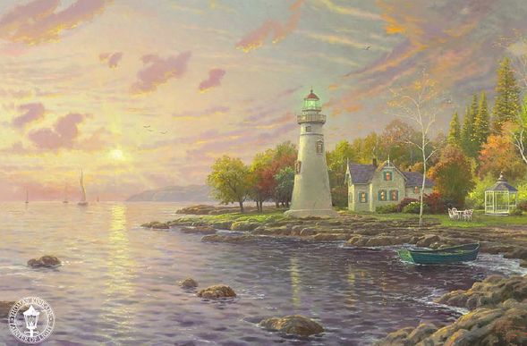 Thomas Kinkade Signed and Numbered Limited Edition Art:" Serenity Cove"