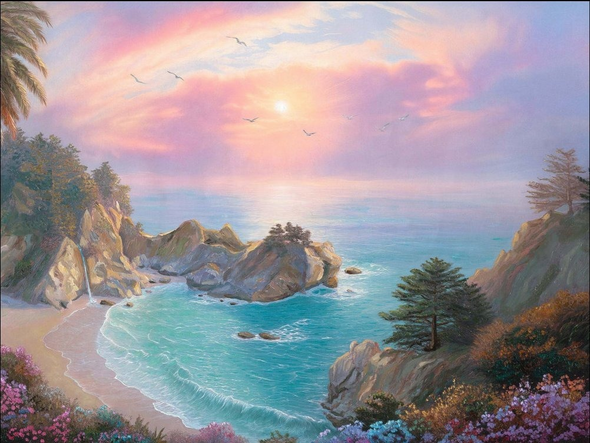 Francisco Caballero Signed Limited Edition Giclee Print:"McWay Cove Sanctuary"
