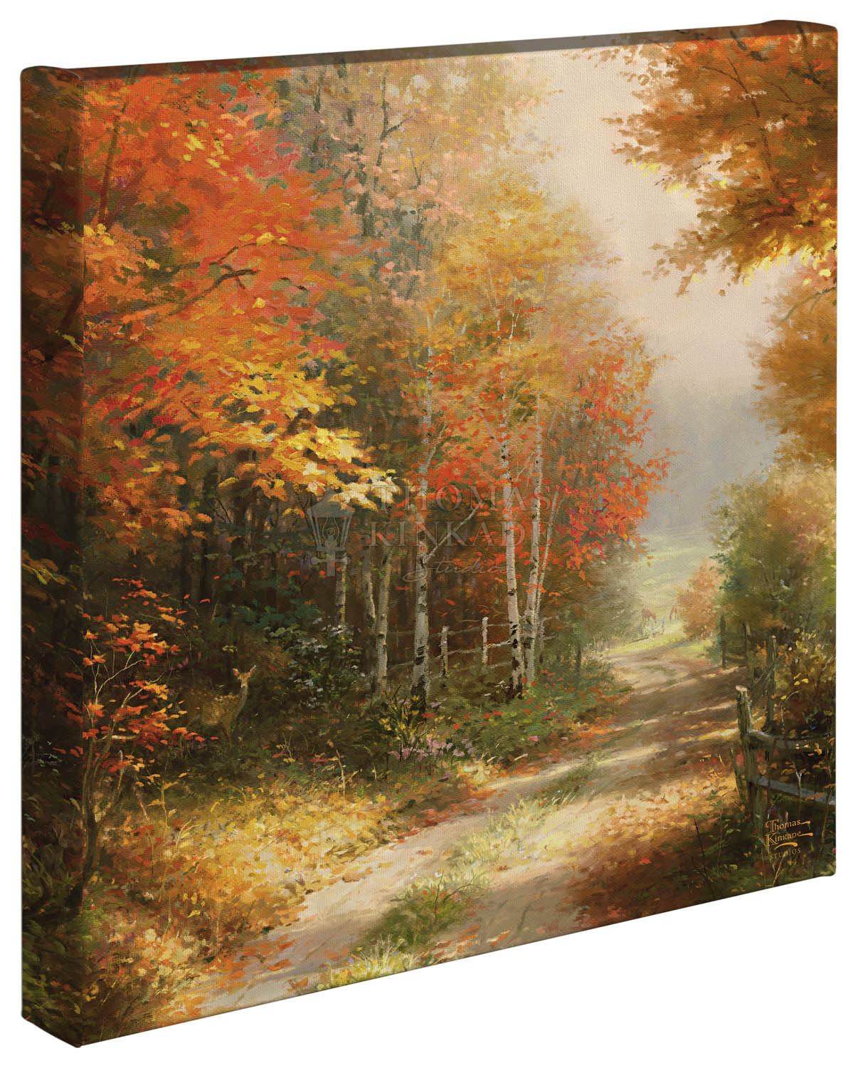 Thomas Kinkade Studios "A Walk Down Autumn Lane 14' x 14' Gallery