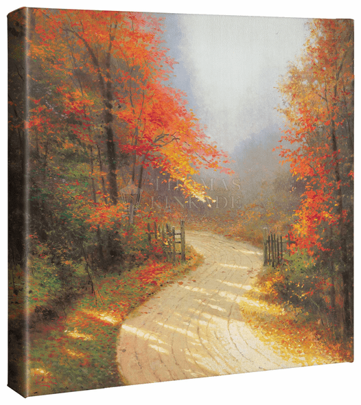 Thomas Kinkade Studios: "Autumn Lane - 14' x 14' Gallery Wrapped Canvas"