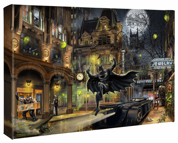 Thomas Kinkade Studios: "Batman™ Gotham City™ - 10' x 14' Gallery Wrapped Canvas"