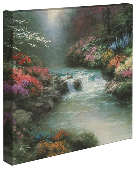 Thomas Kinkade Studios: "Beside Still Waters - 14' x 14' Gallery Wrapped Canvas"
