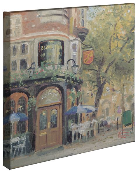 Thomas Kinkade Studios: "Bloomsbury Café - 20' x 20' Gallery Wrapped Canvas"