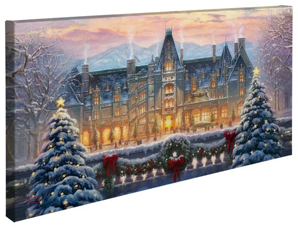 Thomas Kinkade Studios: "Christmas at Biltmore® - 16' x 31' Gallery Wrapped Canvas"