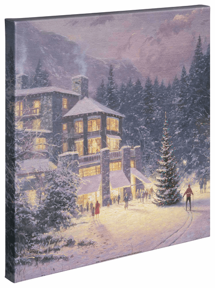 Thomas Kinkade Studios: "Christmas at the Ahwahnee - 20' x 20' Gallery Wrapped Canvas"