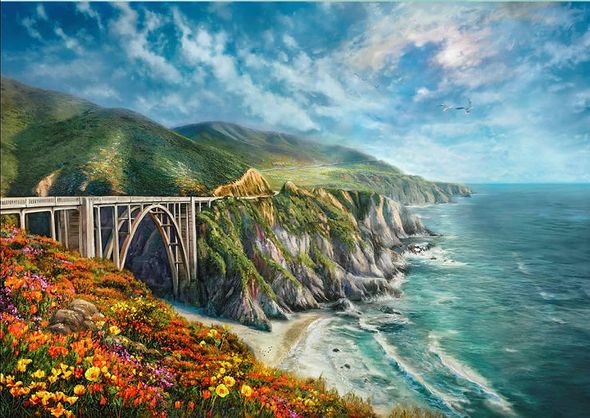 Thomas Kinkade Studios Limited Edition Giclee Print:"Big Sur"