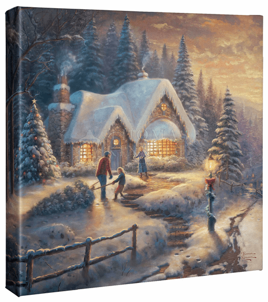 Thomas Kinkade Studios: "Country Christmas Homecoming - 14' x 14' Gallery Wrapped Canvas"