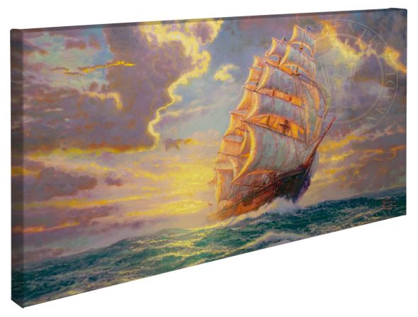 Thomas Kinkade Studios: "Courageous Voyage - 16' x 31' Gallery Wrapped Canvas"