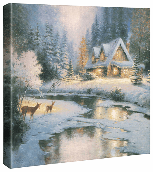 Thomas Kinkade Studios: "Deer Creek Cottage - 14' x 14' Gallery Wrapped Canvas"