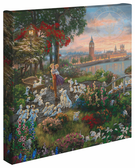 Thomas Kinkade Studios: "Disney 101 Dalmatians - 14' x 14' Gallery Wrapped Canvas"