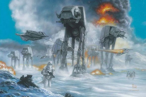 Thomas Kinkade Studios Limited Edition Star Wars Giclee Print: "Last Hold Out"
