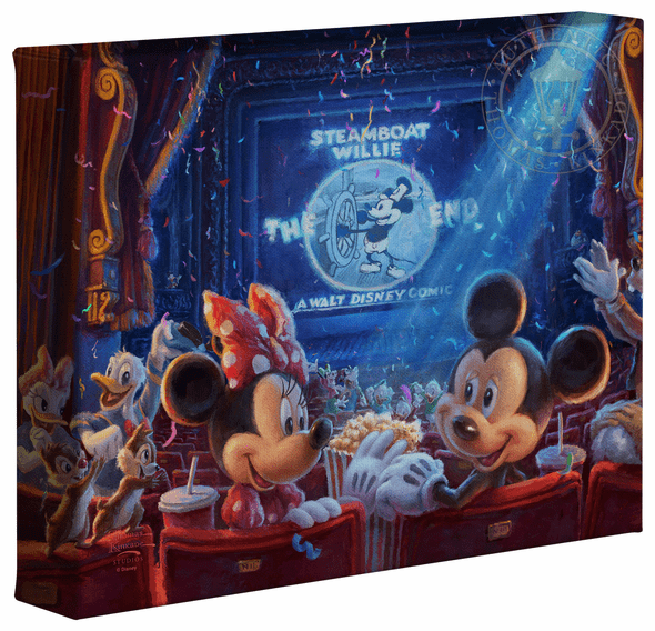 Thomas Kinkade Studios: "Disney 90 Years of Mickey - 8' x 10' Gallery Wrapped Canvas"