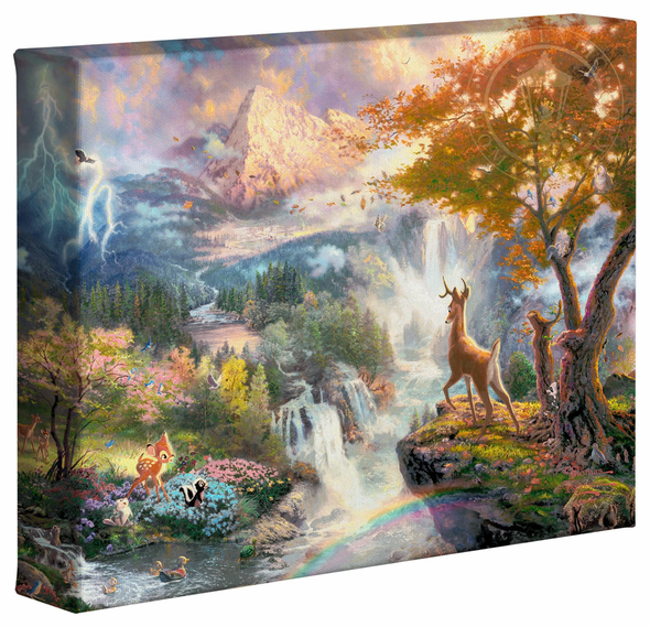 Thomas Kinkade Studios: "Disney Bambi’s First Year - 8' x 10' Gallery Wrapped Canvas"
