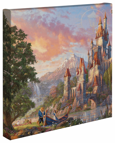 Thomas Kinkade Studios: "Disney Beauty and the Beast II - 14' x 14' Gallery Wrapped Canvas"