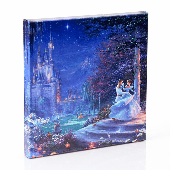 Thomas Kinkade Studios: "Disney Cinderella Dancing in the Starlight - 14' x 14' Gallery Wrapped Canvas"