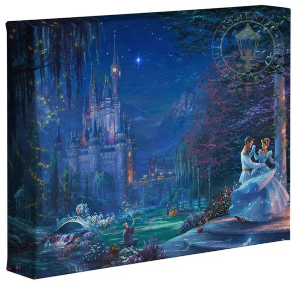 Thomas Kinkade Studios: "Disney Cinderella Dancing in the Starlight - 8' x 10' Gallery Wrapped Canvas"