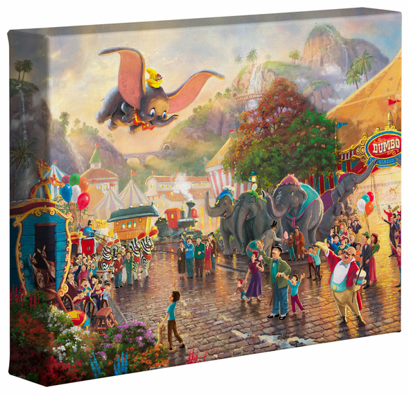 Thomas Kinkade Studios: "Disney Dumbo - 8' x 10' Gallery Wrapped Canvas"