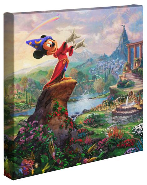 Thomas Kinkade Studios: "Disney Fantasia - 14' x 14' Gallery Wrapped Canvas"