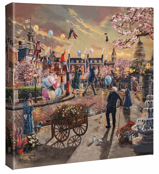 Thomas Kinkade Studios: "Disney Mary Poppins Returns - 14' x 14' Gallery Wrapped Canvas"