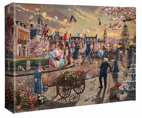 Thomas Kinkade Studios: "Disney Mary Poppins Returns - 8' x 10' Gallery Wrapped Canvas"