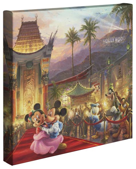Thomas Kinkade Studios: "Disney Mickey and Minnie in Hollywood - 14' x 14'"