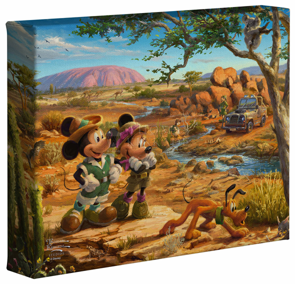 Thomas Kinkade Studios: "Disney Mickey and Minnie in the Outback - 8' x 10' - Gallery Wrapped Canvas"