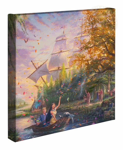 Thomas Kinkade Studios: "Disney Pocahontas - 14' x 14' Gallery Wrapped Canvas"