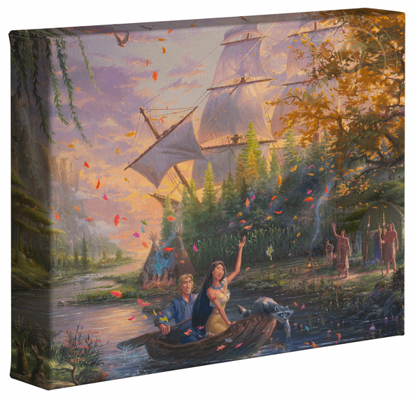 Thomas Kinkade Studios: "Disney Pocahontas - 8' x 10' Gallery Wrapped Canvas"