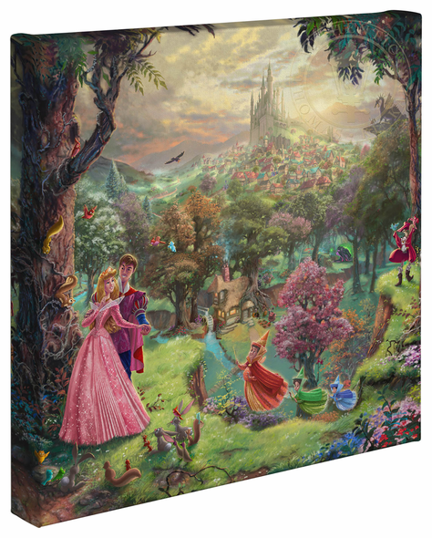 Thomas Kinkade Studios: "Disney Sleeping Beauty - 14' x 14' Gallery Wrapped Canvas"