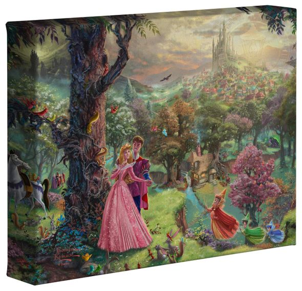 Thomas Kinkade Studios: "Disney Sleeping Beauty - 8' x 10' Gallery Wrapped Canvas"