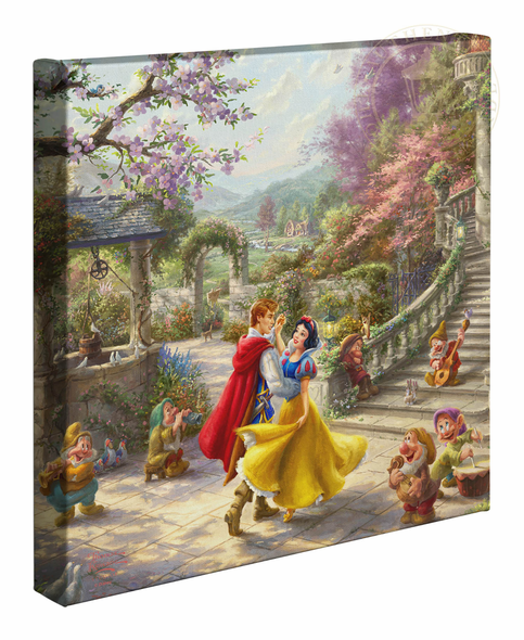 Thomas Kinkade Studios: "Disney Snow White Dancing in the Sunlight - 14' x 14' Gallery Wrapped Canvas"
