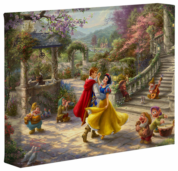 Thomas Kinkade Studios: "Disney Snow White Dancing in the Sunlight - 8' x 10' Gallery Wrapped Canvas"