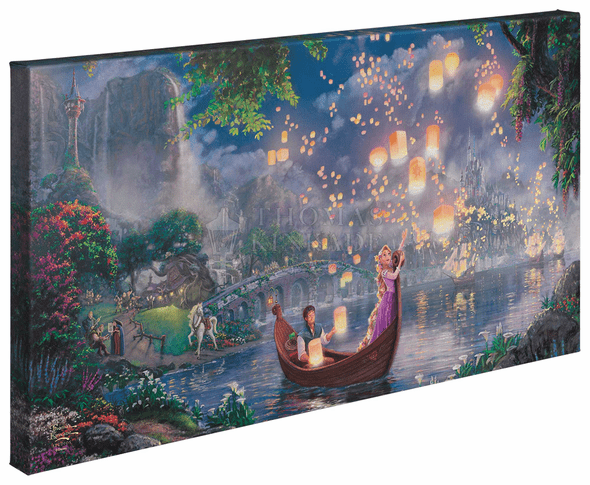 Thomas Kinkade Studios: "Disney Tangled - 16' x 31' Gallery Wrapped Canvas"